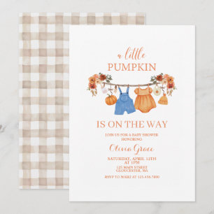 Invitation pour une Baby Shower automnale : Un Pet