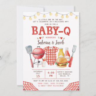Invitation pour une baby shower BBQ Barbecue Baby-