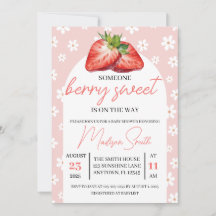 Invitation pour une Baby Shower Berry Sweet