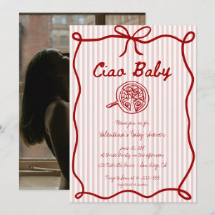 Invitation pour une Baby Shower Ciao Baby Italien