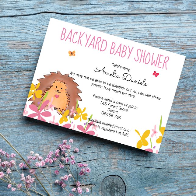 Invitation pour une Baby Shower dans le jardin ave (Créateur téléchargé)