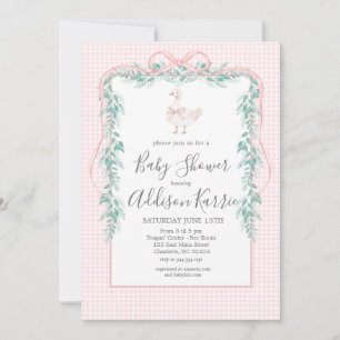 Invitation pour une baby shower de bébé canard sud