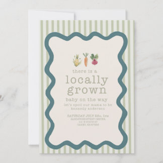 Invitation pour une Baby Shower de produits locaux