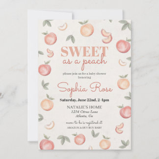 Invitation pour une baby shower douce comme une pê