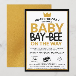 Invitation pour une Baby Shower Hip Hop