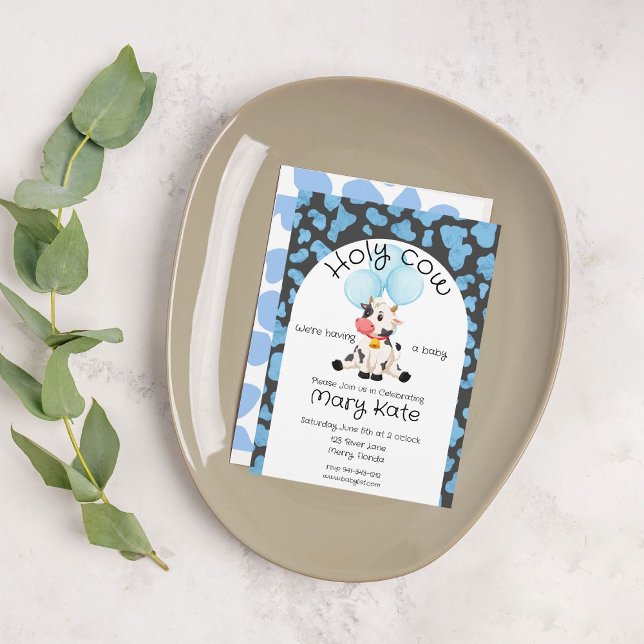 Invitation pour une Baby Shower Holy Cow (Créateur téléchargé)