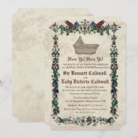 Invitation pour une Baby Shower Médiévale Renaissa