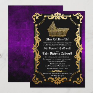 Invitation pour une Baby Shower Médiévale Renaissa