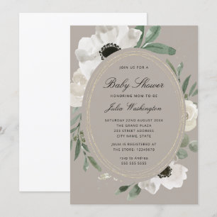 Invitation pour une baby shower neutre avec aquare