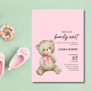 Invitation pour une Baby Shower Ours en Peluche, P
