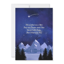 Invitation pour une Baby Shower sous le ciel étoil