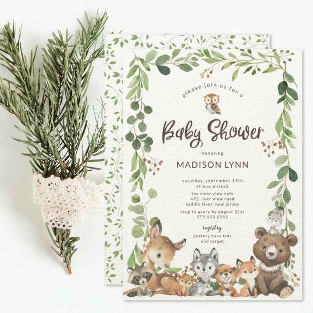 Invitation pour une Baby Shower sur le thème des A (Créateur téléchargé)