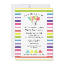 Invitation pour une Baby Shower sur le thème des b