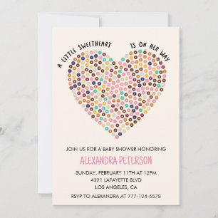 Invitation pour une baby shower sur le thème des d