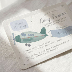 Invitation pour une Baby Shower sur le thème du vo