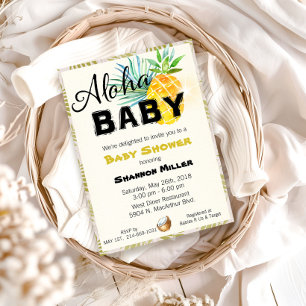 Invitation pour une Baby Shower Tropicale