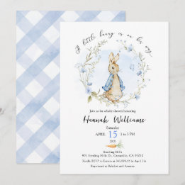 Invitation pour une baby shower : Un petit lapin e