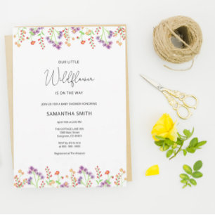 Invitation pour une baby shower Wildflower