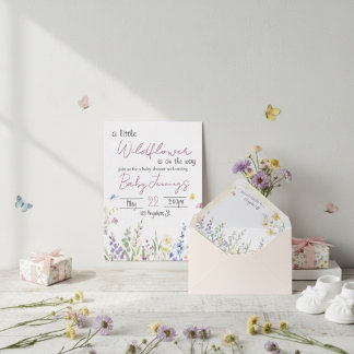 Invitation pour une baby shower Wildflower Baby