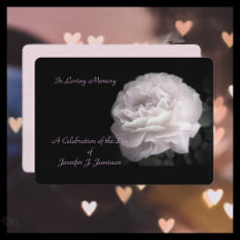 Invitation pour une Célébration de la Vie Rose Pâl