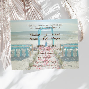 Invitation pour une cérémonie de mariage sous une