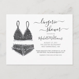 Invitation pour une douche de lingerie de mariage