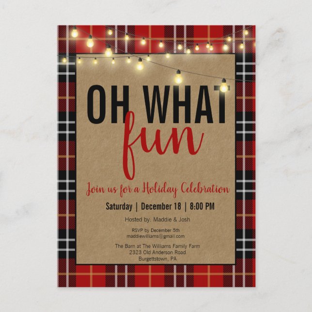 Invitation pour une fête amusante avec un motif à  (Devant)