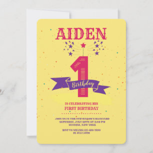 Invitation pour une fête d'anniversaire
