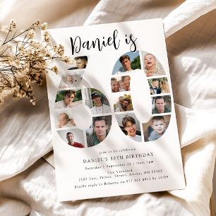 Invitation pour une fête d'anniversaire 60 ans Pho