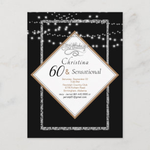 Invitation pour une fête d'anniversaire 60 & Sensa