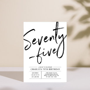 Invitation pour une fête d'anniversaire 75 moderne
