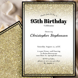Invitation pour une fête d'anniversaire 95 ans en