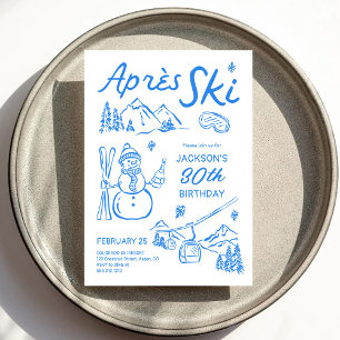 Invitation pour une fête d'anniversaire Après Ski