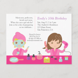 Invitation pour une fête d'anniversaire au Spa Ros