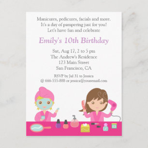Invitation pour une fête d'anniversaire au Spa Ros