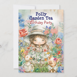 Invitation pour une fête d'anniversaire au thé de