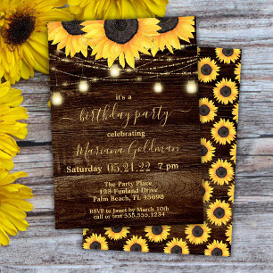 Invitation pour une fête d'anniversaire avec des g