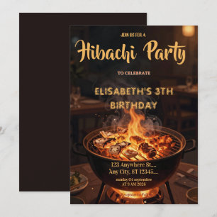 Invitation pour une fête d'anniversaire avec dîner