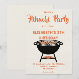 Invitation pour une fête d'anniversaire avec dîner