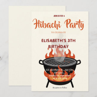 Invitation pour une fête d'anniversaire avec dîner