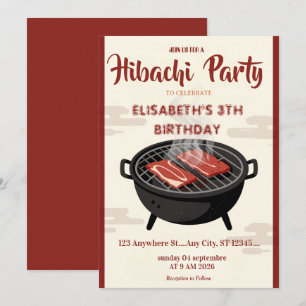 Invitation pour une fête d'anniversaire avec dîner