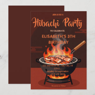 Invitation pour une fête d'anniversaire avec dîner