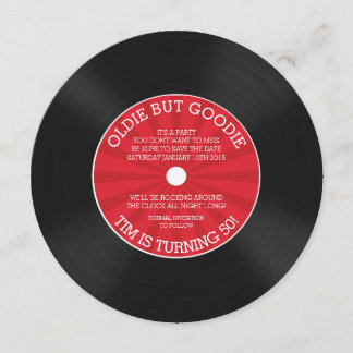 Invitation pour une fête d'anniversaire avec disqu