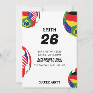 Invitation pour une fête d'anniversaire avec drape