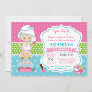 Invitation pour une fête d'anniversaire avec nuité