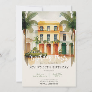 Invitation pour une fête d'anniversaire Cuba La Ha