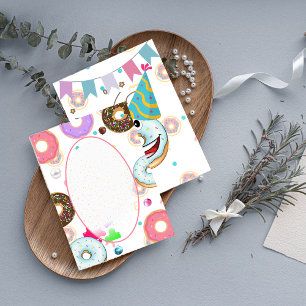 Invitation pour une fête d'anniversaire Cute Donut