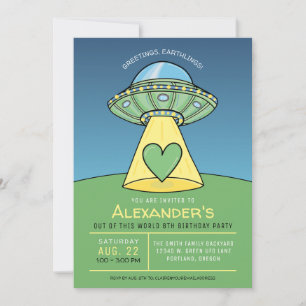 Invitation pour une fête d'anniversaire d'alien av