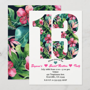 Invitation pour une fête d'anniversaire de 13 ans 