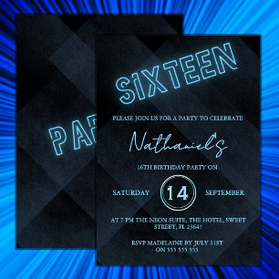 Invitation pour une fête d'anniversaire de 16 ans 